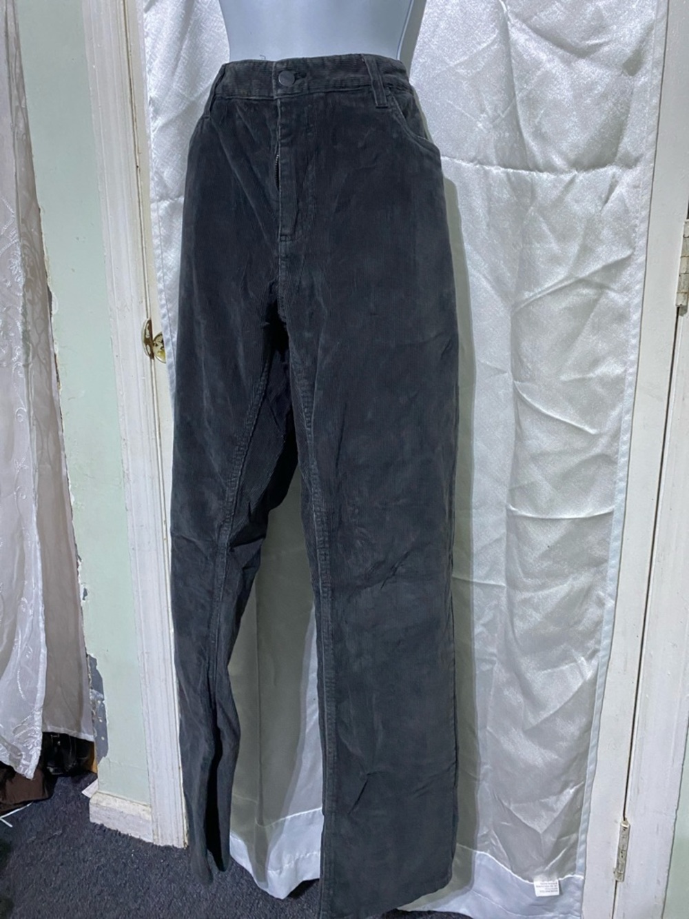 Kenneth Cole Men's Gray Corduroy Pants